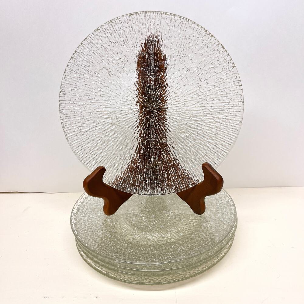 Crystal Ice Salad Dessert Plate by Indiana Glass Set of 5